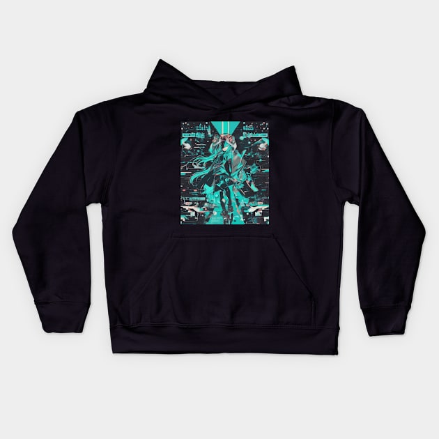 hatsune miku Kids Hoodie by Prossori